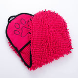 Double-pocket microfiber towel for easy pet drying