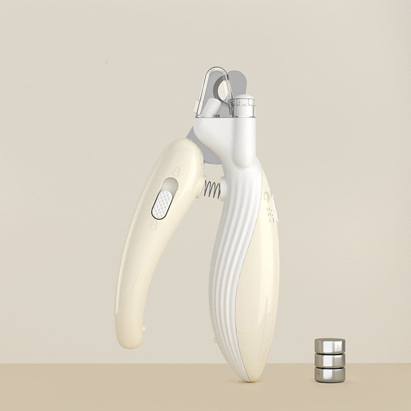 Precision pet nail trimmer with built-in LED light